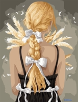 Три совы Девушка с букетом колосьев КХ3040_53879 - фото, картинка Три совы Девушка с букетом колосьев КХ3040_53879 - фото