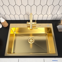 Кухонная мойка ARFEKA ECO AR 700*500 GOLD PVD NANO - фото2
