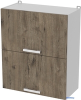 Шкаф навесной Интерлиния Компо ВШ60-720-2дг (дуб веллингтон) - фото