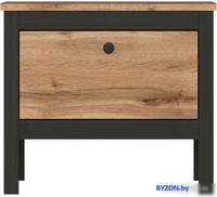 Тумба для обуви Black Red White Loft KOM1K/55 (дуб вотан/черный) - фото