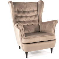 Интерьерное кресло Signal Harry Velvet Bluvel 40 (темно-бежевый/венге) - фото