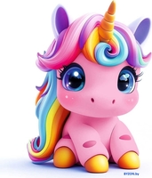 Алмазная мозаика Феникс+ Розовый единорог 70831 - фото