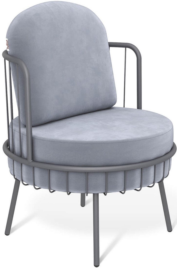 Интерьерное кресло Sheffilton SHT-AMS123 (стальной серый/графит муар) - фото, картинка Интерьерное кресло Sheffilton SHT-AMS123 (стальной серый/графит муар) - фото