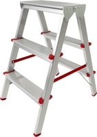 Лестница-стремянка Новая высота NV 112 алюминиевая двухсторонняя 2x3 ступеней - фото