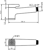 Душевая лейка Rose RH83 - фото2