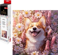 Алмазная мозаика Феникс+ Корги с ромашками 70806 - фото2