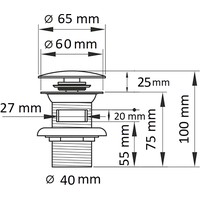 Донный клапан CeramaLux RD011 - фото2