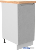 Шкаф напольный ДСВ Тренто С 400 правый (серый/серый) - фото