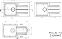 Кухонная мойка Kernau KGS A 50 1B1D Sand - фото2