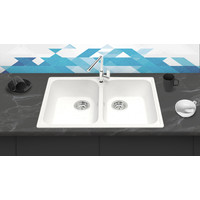 Кухонная мойка Berge BR-7322 (белый) - фото2