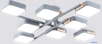 Подвесная люстра Ambrella FL4889/8 GR/WD (серый/дерево) - фото, картинка Подвесная люстра Ambrella FL4889/8 GR/WD (серый/дерево) - фото