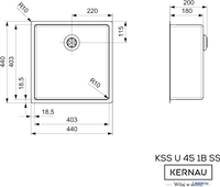 Кухонная мойка Kernau KSS U 45 1B SS Smooth - фото2
