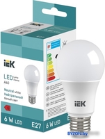 Светодиодная лампочка IEK LED Bulb A60 510lm 4000K E27 - фото