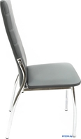 Стул ВВР Прага (серый/хром, экокожа) - фото2