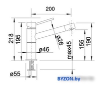 Смеситель Blanco Alta Compact Silgranit (жемчужный) [520729] - фото2