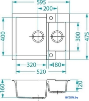 Кухонная мойка Alveus Rock 80 G05M 4218005 - фото2