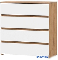Комод NN мебель МС Некст К 4 ящика (дуб золотой/белый) - фото, картинка Комод NN мебель МС Некст К 4 ящика (дуб золотой/белый) - фото