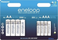 Аккумулятор Panasonic Eneloop AAA+AA BK-3MCDE+BK-4MCDE/8CP (8шт) - фото