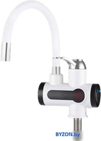 Проточный электрический водонагреватель-кран Unipump BEF-008AF с дисплеем и гибким изливом (силикон) - фото