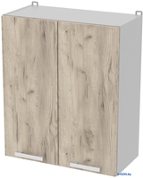 Шкаф навесной Интерлиния Компо ВШС60-720-2дв (дуб серый) - фото