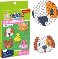 Термомозаика Bondibon Термомозаика с блестками Животные леса и фермы ВВ5033 - фото