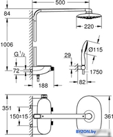 Душевая система Grohe Rainshower System Smartcontrol 360 Duo 26250LS0 - фото2