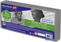 Пластилин скульптурный BRAUBERG Art Classic 106525 (серый) - фото