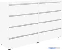 Комод Кортекс-мебель Бари 160 8ш (белый/белый/белый) - фото, картинка Комод Кортекс-мебель Бари 160 8ш (белый/белый/белый) - фото