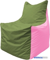 Кресло-мешок Flagman Фокс Ф2.1-226 (оливковый/розовый) - фото