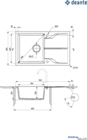 Кухонная мойка Deante ZQN_N11F - фото2
