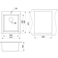 Кухонная мойка Granula 4201 (базальт) - фото2
