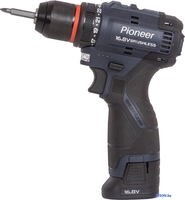 Дрель-шуруповерт Pioneer Tools CD-E1602BL-12C (с 2-мя АКБ, кейс) - фото