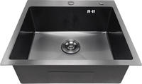 Кухонная мойка Asteria A5550NB-D1 (черный декор) - фото2