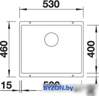 Кухонная мойка Blanco Subline 500-U (темная скала) - фото2