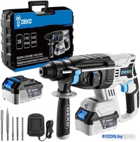 Перфоратор Deko DKCH20FU-Li SET (с 2-мя АКБ, кейс, оснастка) - фото, картинка Перфоратор Deko DKCH20FU-Li SET (с 2-мя АКБ, кейс, оснастка) - фото