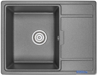 Кухонная мойка Granula 6503 (графит) - фото