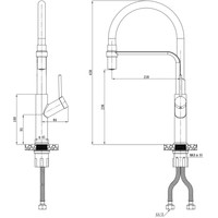 Смеситель Esko K50GB - фото2, картинка2 Смеситель Esko K50GB - фото2