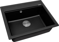 Кухонная мойка ZorG Rock 60 Premium black metallic - фото