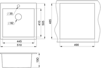 Кухонная мойка Granula 5102 (базальт) - фото2