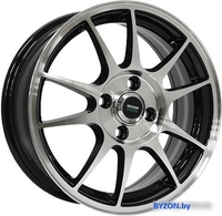 Литые диски Megami MGM-5 15x6" 4x100мм DIA 60.1мм ET 50мм BKF - фото