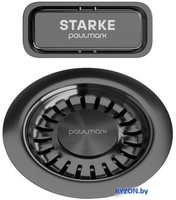 Слив-перелив Paulmark PM6024-GM (черный/вороненая сталь) - фото