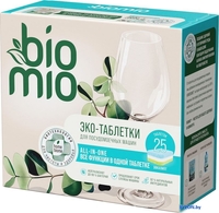 Таблетки для посудомоечной машины BioMio All-in-One с эфирным маслом эвкалипта (25 шт) - фото
