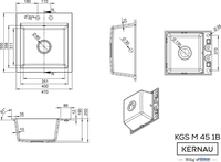 Кухонная мойка Kernau Kgs M 45 1B Pure White - фото2