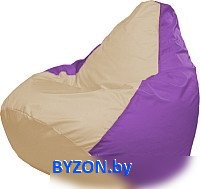 Кресло-мешок Flagman Груша Медиум XL Г1.1-138 (светло-бежевый/сиреневый) - фото, картинка Кресло-мешок Flagman Груша Медиум XL Г1.1-138 (светло-бежевый/сиреневый) - фото