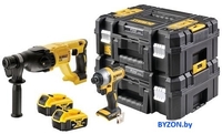 DeWalt DCK2023M2T (винтоверт, перфоратор, 2 АКБ, кейс) - фото