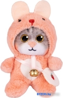 Классическая игрушка Maxitoys Котик в розовом капюшоне 300523-7-3-12 - фото