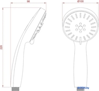 Душевая лейка Diadonna D10-19031 - фото2