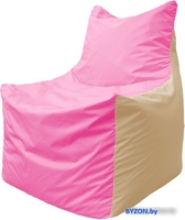 Кресло-мешок Flagman Фокс Ф2.1-196 (розовый/бежевый) - фото, картинка Кресло-мешок Flagman Фокс Ф2.1-196 (розовый/бежевый) - фото