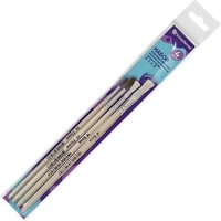 Набор кистей Schoolformat Круглая пони №2, 3 Плоская коза №4, 6 НКПКО-4 - фото