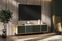 Тумба SV-Мебель МС Милан К (дуб золотой/олива софт) - фото2, картинка2 Тумба SV-Мебель МС Милан К (дуб золотой/олива софт) - фото2